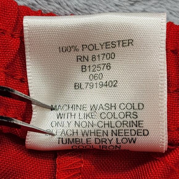 Blair Pants Womens 22W Plus Red Elastic Waist Pull On High Rise Tapered Pockets - Picture 4 of 9